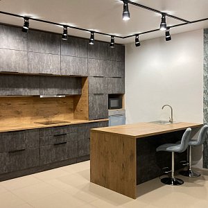 Изготовление кухонного гарнитура в Екатеринбурге, в стиле Loft для загородного дома. с. Новоалексеевское.
