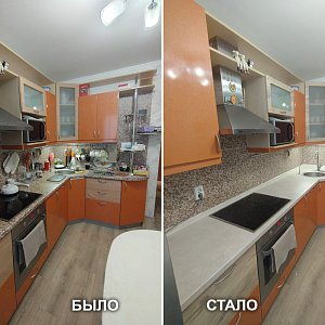 Замена части фасадов, замена столешницы в Екатеринбурге. ул. Таганская, 79, на Эльмаше.