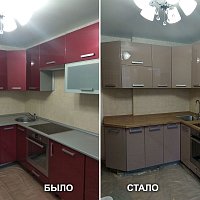 Замена кухонной столешницы Дуб Ланцелот Duropal 4262, замена мойки в Екатеринбурге.