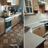 Замена кухонной столешницы Антарктида Duropal 6480 в Екатеринбурге.