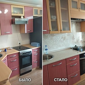 Реконструкция кухонного гарнитура в Екатеринбурге. ул. Бебеля, 120 в Заречном.