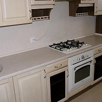 Замена кухонной столешницы Бежевый мрамор Duropal 6254 в Екатеринбурге.