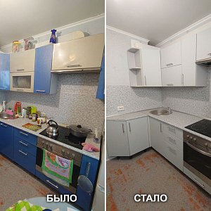 Замена фасадов, ручек, плинтуса в Екатеринбурге. ул. Ильича, 28.